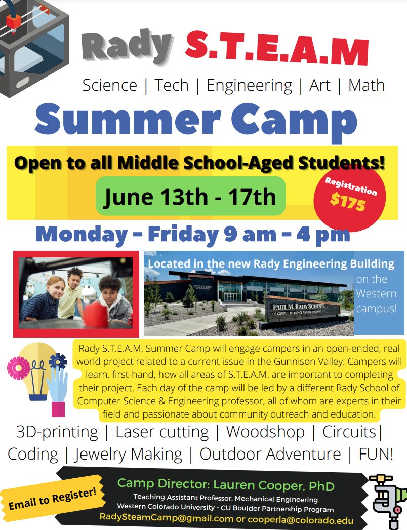 What a great opportunity for #Gunnisonwatershed kids!  It sounds like there are few spots remaining.