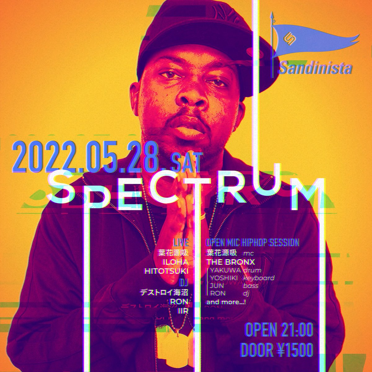 kave1010's tweet photo. 2022 5.28(sat) 
来週はSPECTRUM🔉
Sandinista で生音と遊びましょう
🥁🎹🎸🎤
Session、Live宜しくお願いします！ https://t.co/kHQguF8R9f