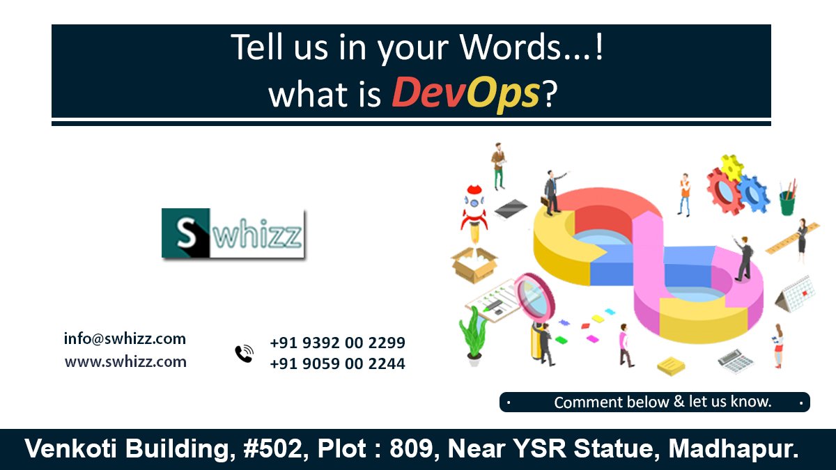 Swhizzofficial's tweet photo. Tell us in your #words…!!! What is #DevOps…?
#Comment below and let us know....
For More Details: -
Call/What’s App: 9392002299 | 9059002244
Register link: -
https://t.co/43eTg4bCYW
#DevOps #DevOps_Coaching #devopsengineer #devopstraining #devopstools #devopstrainingonline https://t.co/z18kbxmnz0