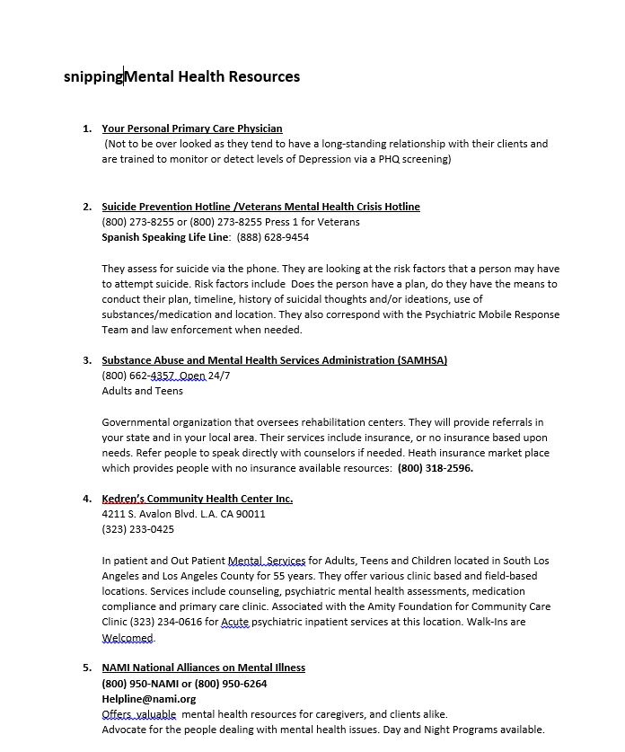 DrBAMCrawford's tweet photo. Please view the resources from our Live Pathway Overcomer's Network Mental Health meeting.
#mentalhealth #resources #depression #therapy #supportgroup
#pathwayconnection #211 #nami https://t.co/8uFUZxX13S
