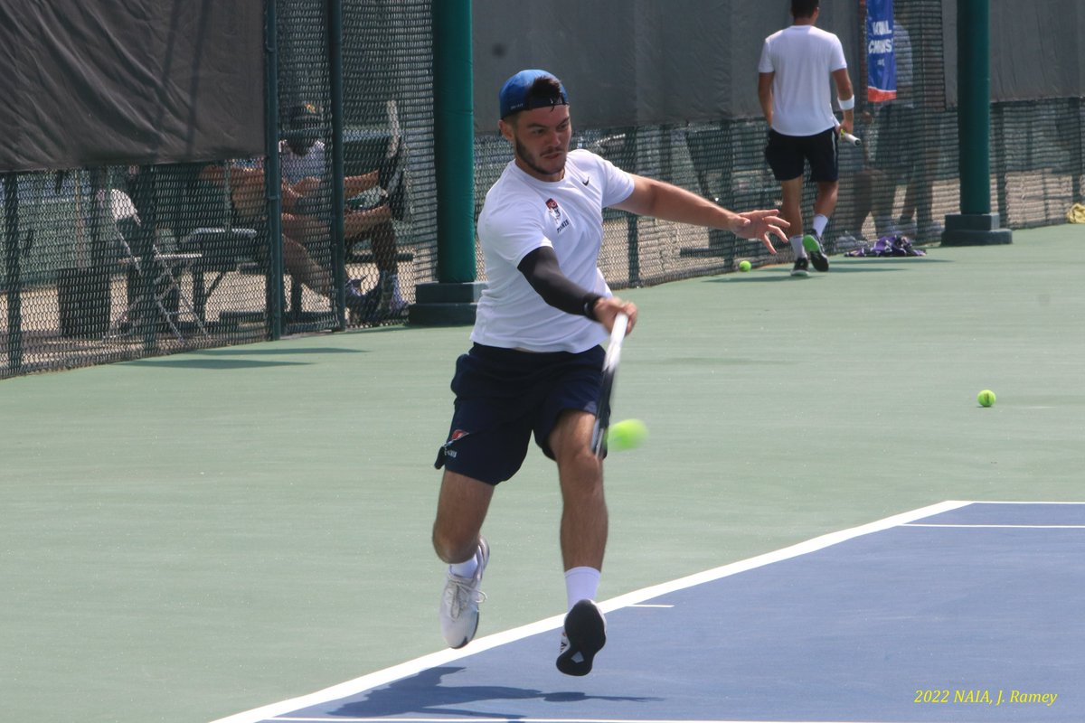 jramey6's tweet image. Martin Barbier won his match, but unfortunately @UC_Tennis came up short in the second round of #NAIATennis Nationals.  @UC_Patriots