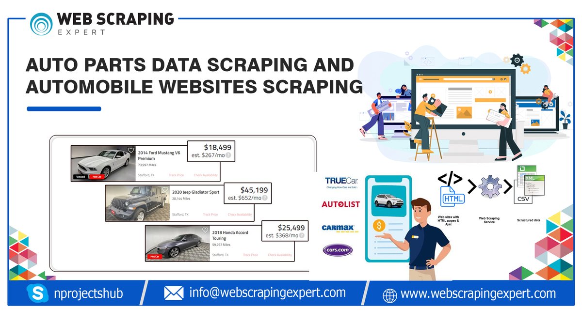 tonnyraval's tweet image. AutoTrader Web Scraping 

Our Autotrader Web Scraping service can extract data about new and used cars for sale from Autotrader #1 site. It contains over 500 thousand cars online.

#autotraderwebscraping #autotraderscraper #automobiledatascraping