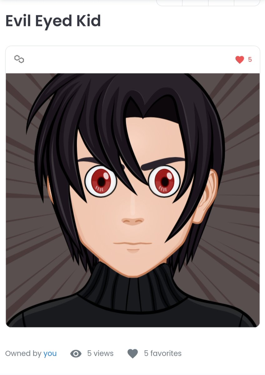 EvilEyed Kid 1/1
Price- 0.14 Polygon
Opensea Link- opensea.io/assets/matic/0…
#NFTs #NFT #NFTdrop #NFTCommumity #NFTCommuntiy #NFTArts #nftarti̇sts #opensea #PolygonNFT #Evileyedkidnft