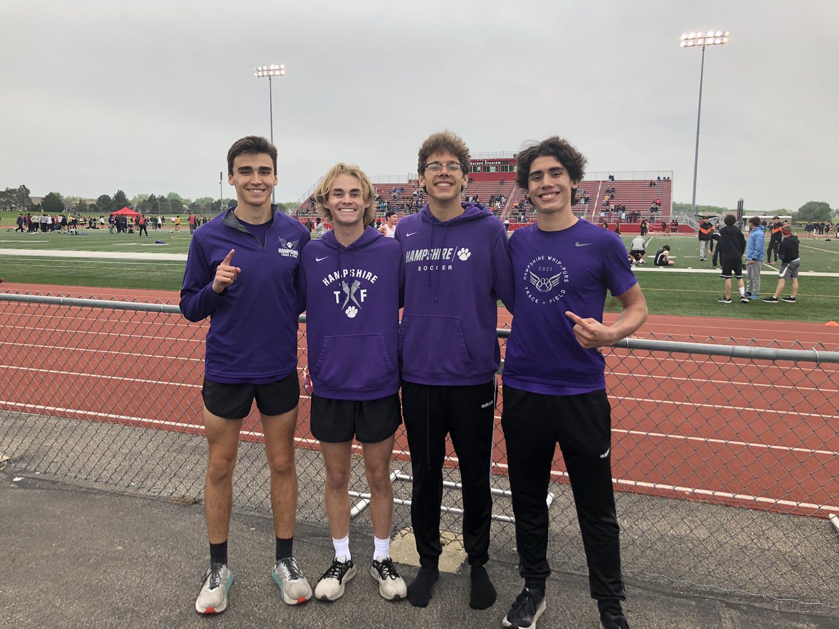 WhipsRunning's tweet photo. Sectional Champions!  Congratulations to the 4x800 team of Aidan Gonzalez, Owen Cuplin, Mitch Dalby, and Jason Schmidt!  #statebound https://t.co/25QSWWDkpX
