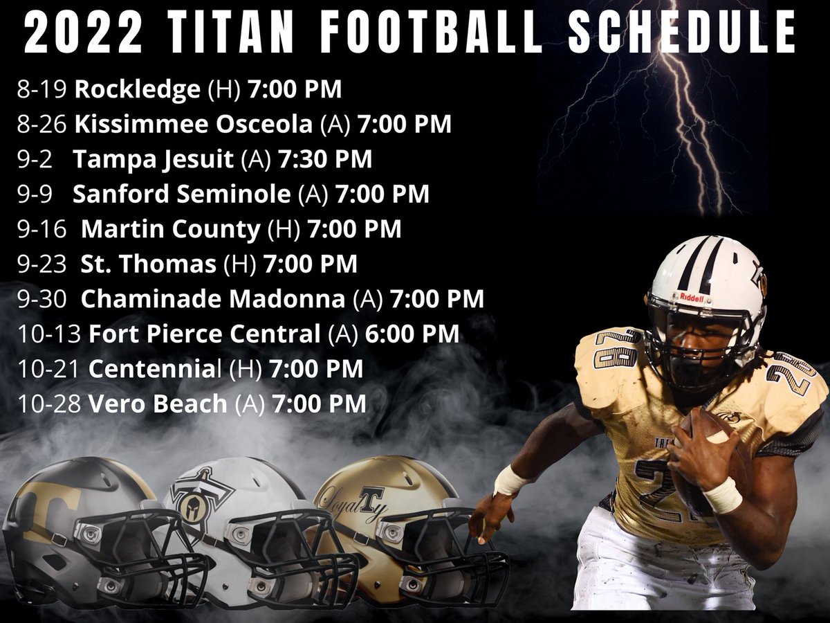 2022 Treasure Coast High School Football Schedule
<a href="/JonSantucci/">Jon Santucci</a> <a href="/Bryan_Cooney/">Bryan Cooney</a> <a href="/larryblustein/">Blustein Recruiting</a> <a href="/Dwight_XOS/">Dwight Thomas - Catapult Sports</a> <a href="/FlaHSFootball/">FloridaHSFootball.com</a>