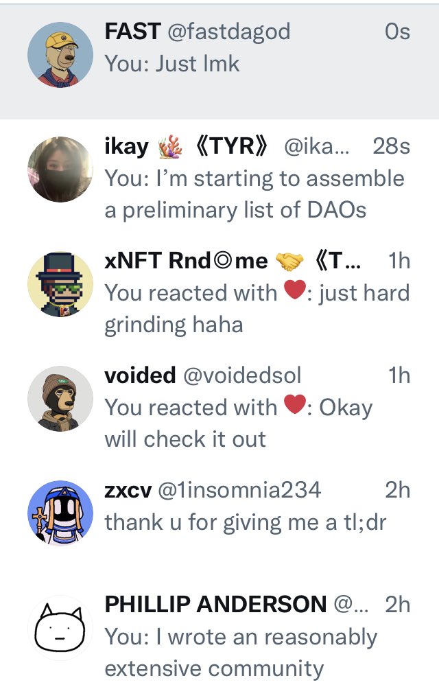 Starting to create preliminary DAO collab lists for <a href="/onedopekids/">ＯＤＫ</a>. Very limited in the WL I can give out so send me a DM if you’ve got connections. <a href="/ikay_dao/">ikayDAO</a>, <a href="/dao_frens/">Frens🤝DAO</a> , @WAGMI_Homes and a few others considered but need interest confirmation #solana #nft #nftcommunity #whitelist
