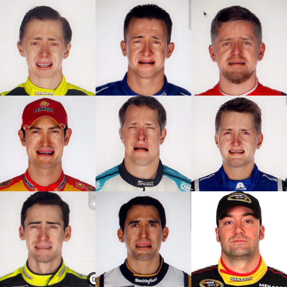 nascarcasm's tweet photo. Last one. #Snapchat #SadFaceFilter #NASCAR https://t.co/snGcyCfnLV