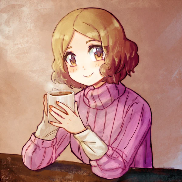 Last month's patreon request was Haru drinking a cup of joe! 