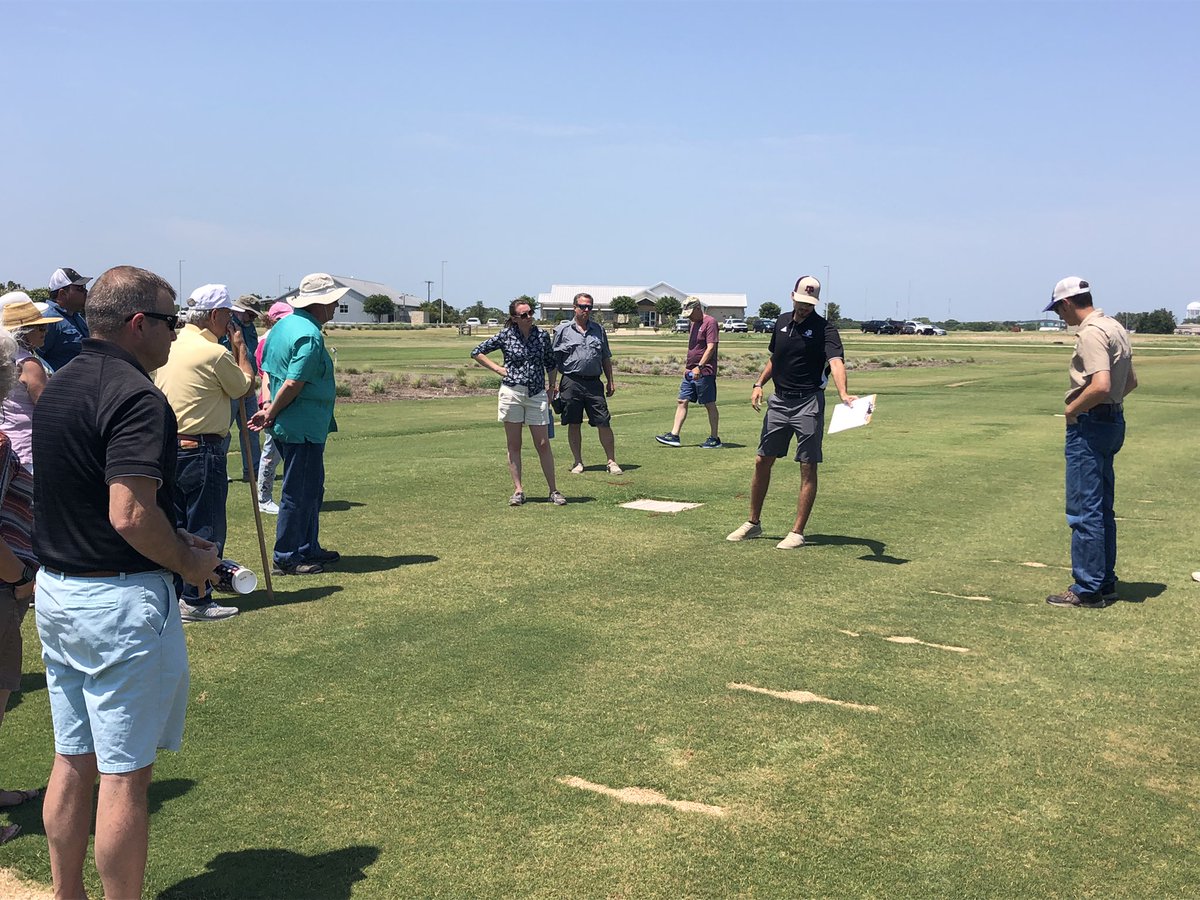 Thank You to the <a href="/AgriLife/">Texas A&M AgriLife</a> <a href="/Aggie_Hort/">Aggie Horticulture</a> agents and specialist who visited today.  <a href="/StrawTurf/">Chase Straw</a>, <a href="/cherry1896/">Graeme Cherry</a> along with the whole staff presenting research and touring the facility.
