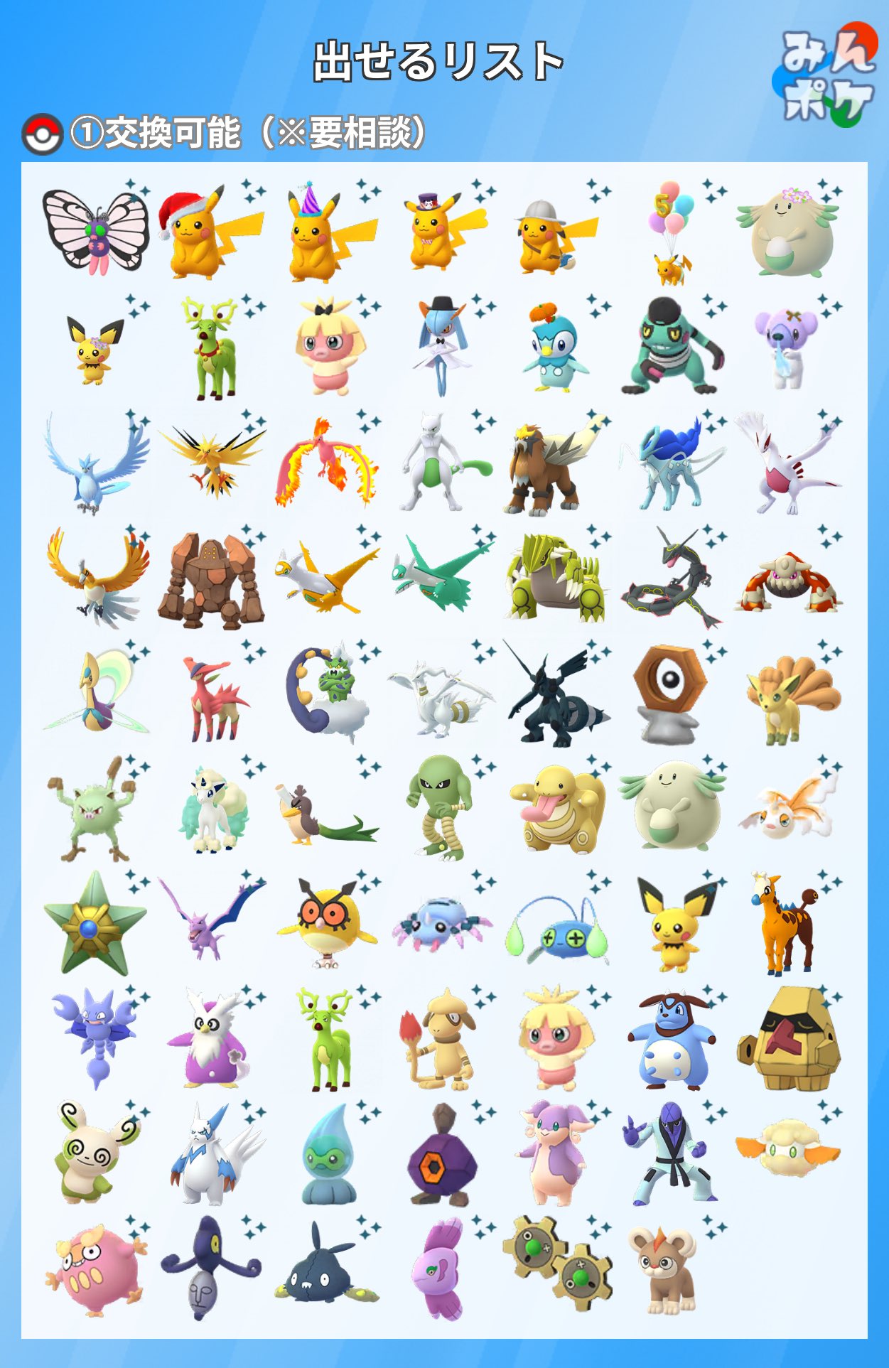 はち ポケモンgo 22 5 19更新 交換可能と欲しいポケモンリスト 青背景 交換可能 要相談 一応交換可能 青背景 交換可能 複数所持 黄色背景 欲しいリスト 優先度高 赤背景 欲しいリスト 優先度低 との交換希望 ついでにフレンドも募集中