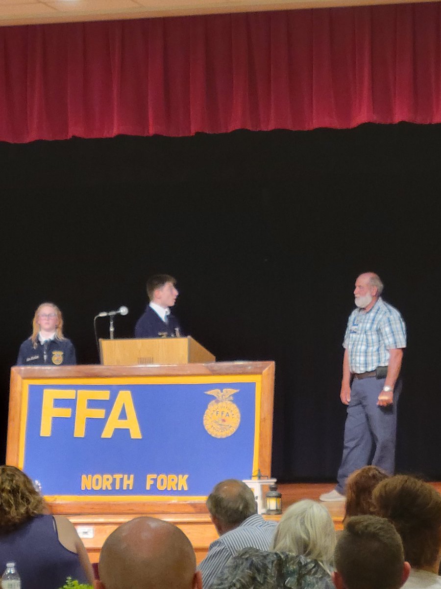 CTErxs's tweet photo. Mr. Ross recieveing the @NorthForkMS honorary FFA degree.  As the students say the guy behind the scenes that helps make it happen. #cteproud #studentsmatter https://t.co/daWsojjKec
