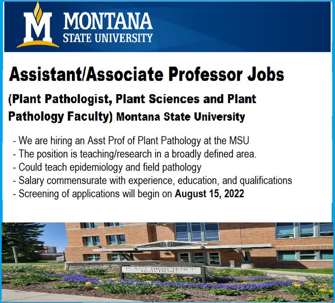 Agristok on Twitter "📌 Assistant/Associate Professor Jobs (Plant