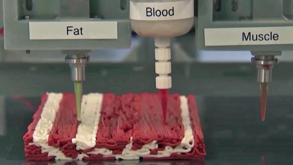 wfoxinfo's tweet photo. Tú próximo filete podría ser impreso en #3D y hecho a partir de plantas. 

Redefine Meat, con sede en #Israel, ya produce este tipo de “carne” y ha logrado darle una apariencia bien llamativa. https://t.co/fU0cfnu495