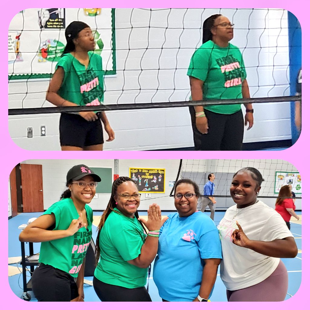 vsspille2's tweet photo. We enjoyed another amazing game of staff Volleyball.  We left a lot of stress on that court! Always a great time with these folks. @HicksTigers
@Tamekaperry85 @GREATboysclub @jzyaka_jodi @FMSciTech 
#AliefWellnessWednesday https://t.co/6qLMl666pq