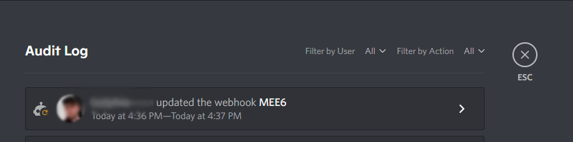 chatsight's tweet photo. [4] Audit Logs - Discord provides you with an auditing log of major administrative events on your server. From roles to webhooks, to permission changes to kicks - it's all there, and you should pay attention. https://t.co/qp00HNoZ0n