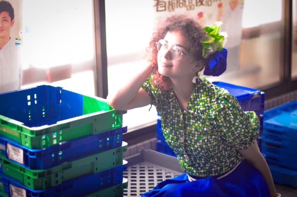 Wearing my Family Mart socks today, so I’ll post a little throwback to this famima look 💙💚