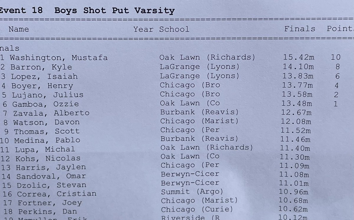 RichardsXctf's tweet photo. 🚨 Senior Mustafa Washington wins 🥇at the Morton 3A Sectional throwing a huge pr of 50’7” to qualify for the IHSA State Meet 🚨 https://t.co/X5Q1lCVXXI