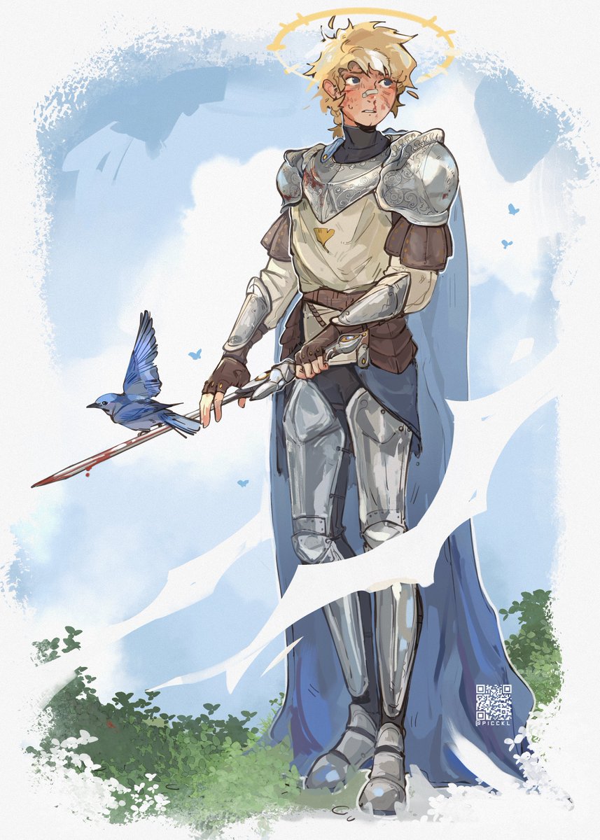 picckl's tweet photo. Blue knight 🦋 #tommyinnitfanart #dsmp (dtiys rules ↓ ) https://t.co/2elEdSjqDz