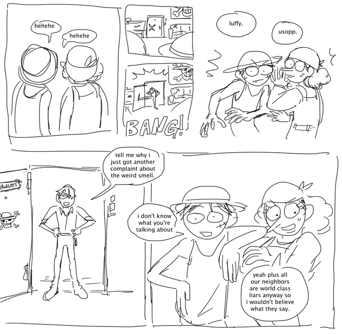 modern au. they get a lot of neighbor complaints 