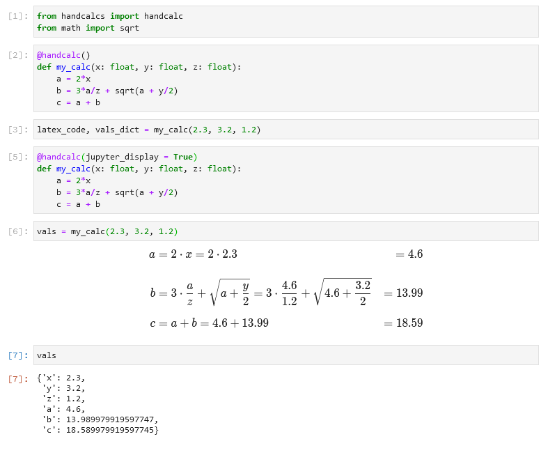 handcalcs