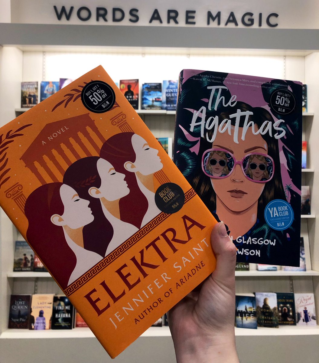 Guess what . . . We’re hosting book club again! Join us in store at 7pm on 5/31 for our adult book club, Elektra by @jennysaint and 6/3 for our YA book club, The Agathas by @kathglasgow and @LzLwsn. We hope to see you there!!