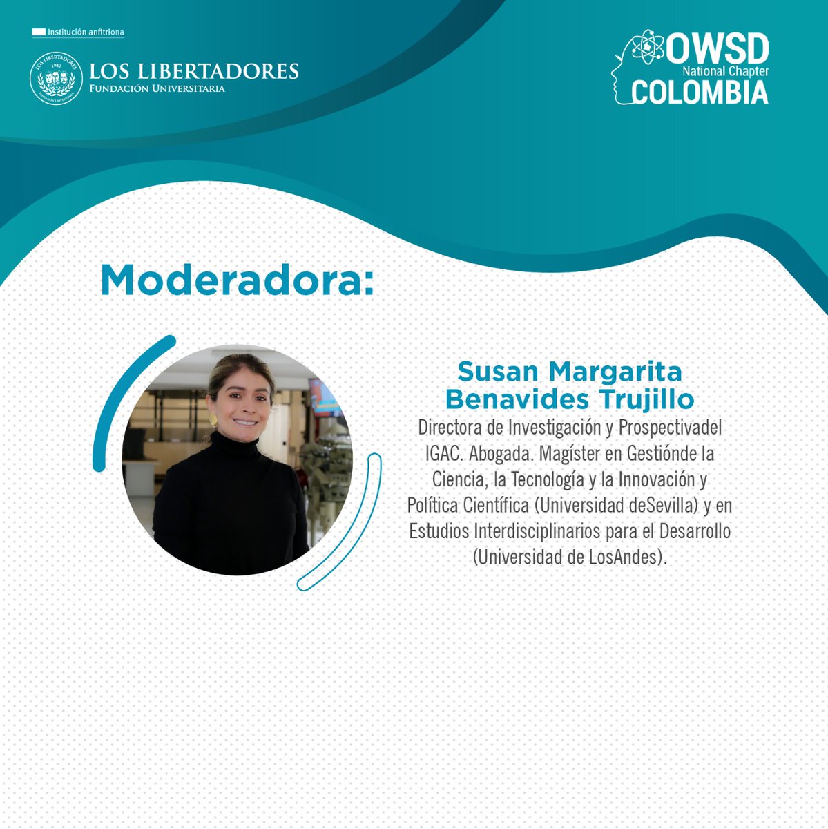 Los invito a acompañarme mañana en el evento 'Ciencia rompiendo estereotipos' en el marco de la celebración de los 40 años de <a href="/OwsdColombia/">OWSD Colombia 🇨🇴</a>. 

Inscríbete en: forms.gle/bmJ8KyVSNjyf7n…