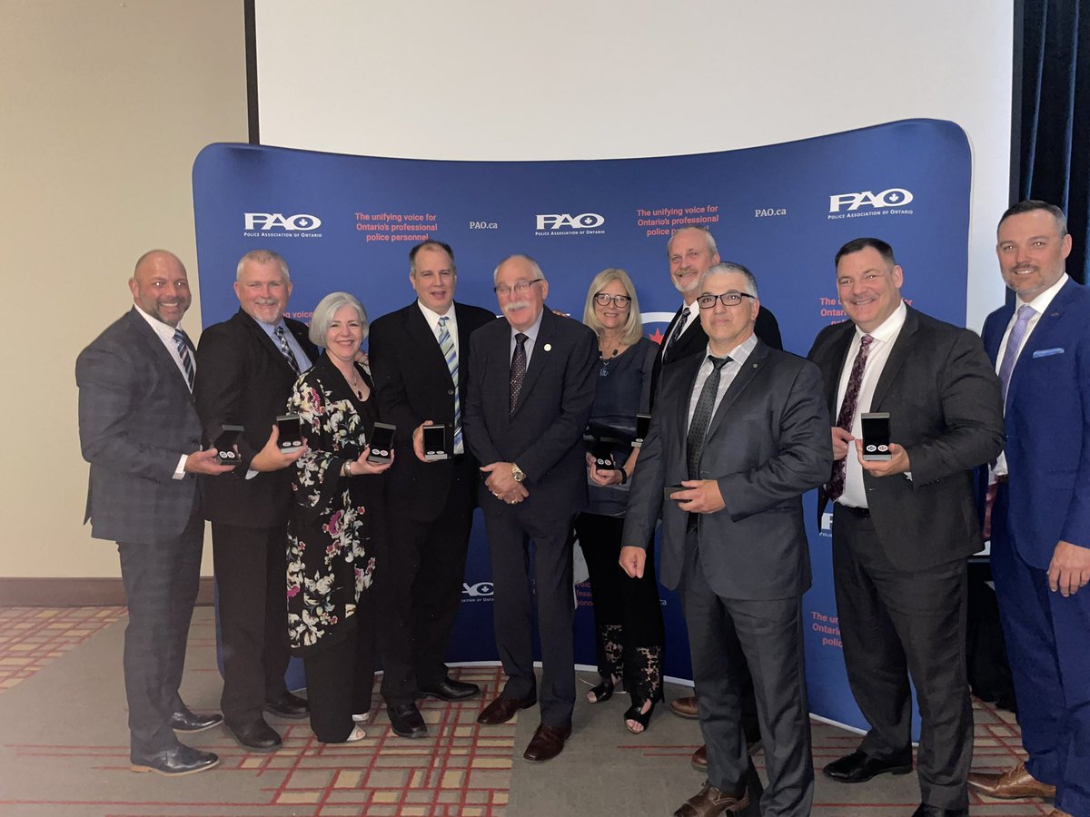 PoliceAssocON's tweet photo. Congratulations to the 15 year Harry DeJong award recipients. #PAOAGM2022 https://t.co/7q72s1LncD