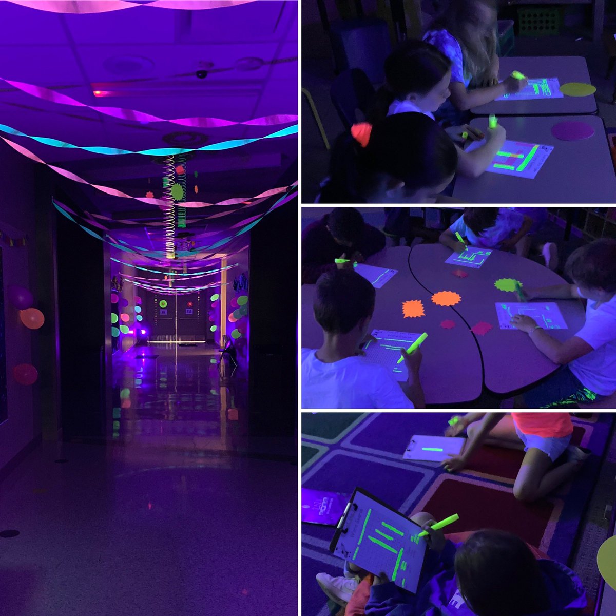 MsPGrade3's tweet photo. 3rd grade Glow Day! 🌟 https://t.co/7T74DOeSE3