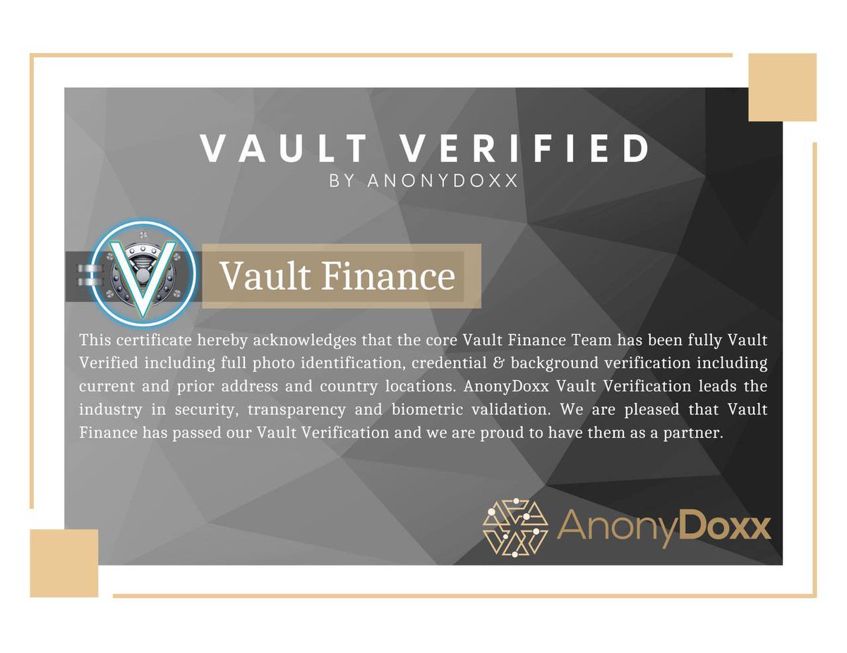 Chris_LIVECEO's tweet photo. KYC certified from the best @AnonyDoxx 💪🏽

💥Join us tonight for the UniteDefi Roundtable! 💥

#DeFiProject #BNB #BNBChain #Binance #BSC #Bitcoin #100xGems #BEP20 #Crypto #cryptocurrency #token #altcoins #BSCGemsAlert #Bullish https://t.co/pusIg6dpaA