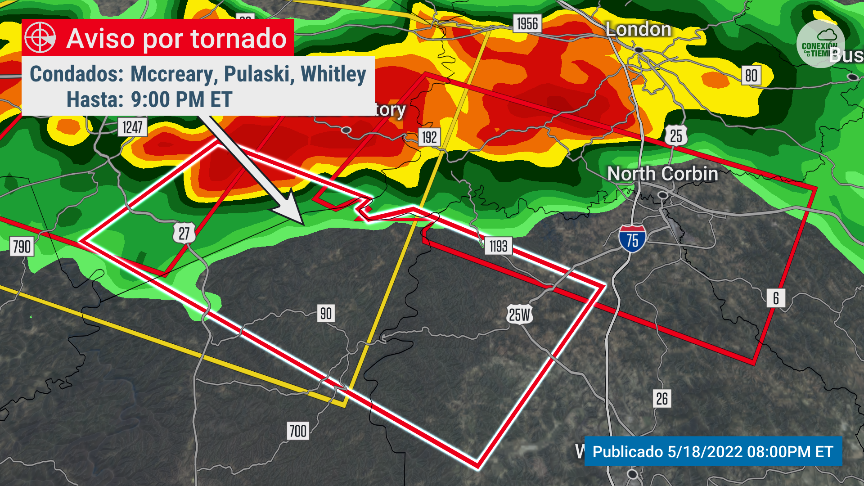 jessicafdztv's tweet photo. 🌪️AVISO DE TORNADO🌪️
📍#MccrearyCounty, #PulaskiCounty y #WhitleyCounty
⚠️Posible tornado indicado por radar, y granizo de 1"
🕑Hasta 9 PM ET
👉@conexiontiempo https://t.co/EMC4Isjo07