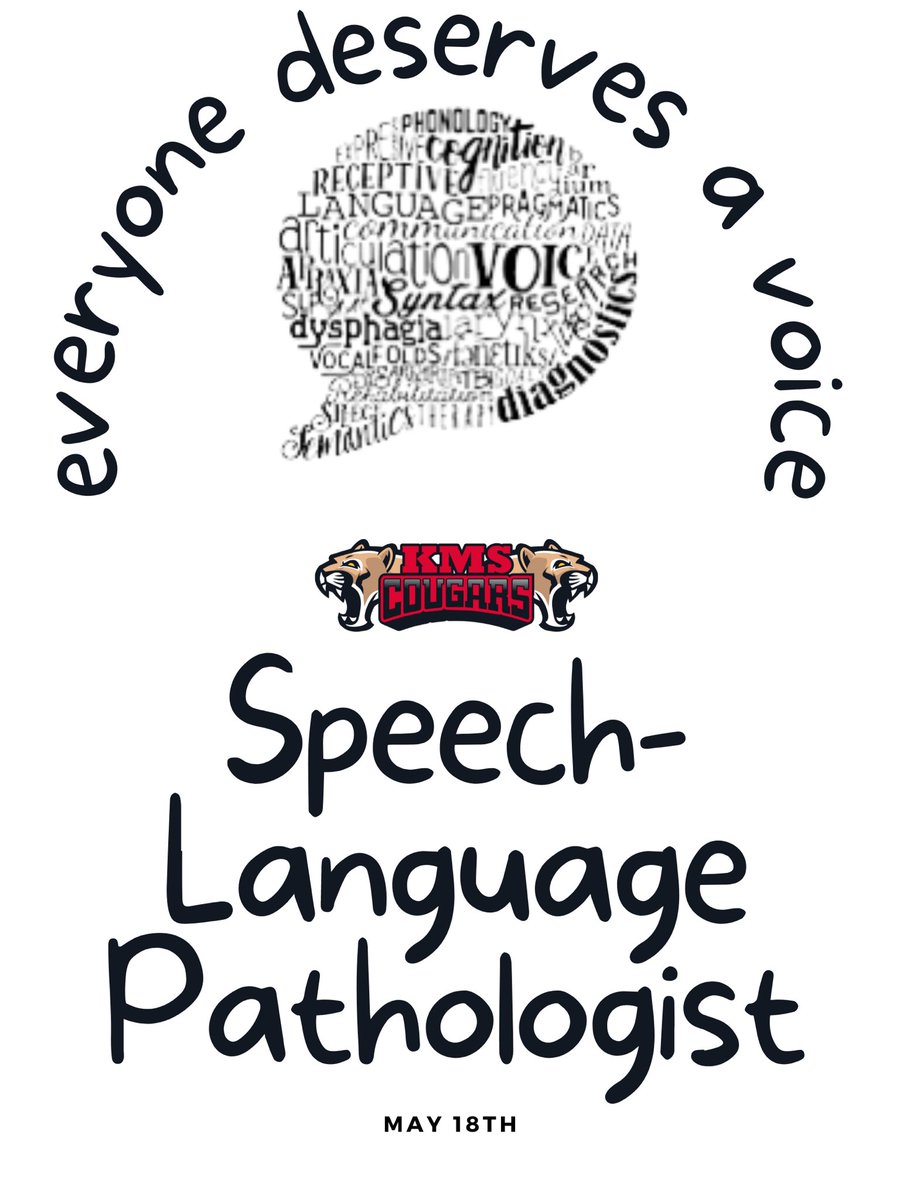 Happy National Speech Pathologist Day to our SLP team, Mr. Roniger &amp; Mrs. Mejia, for making a difference in the lives of our students!
 #SpeechPathologistDay #KMSCougarPride