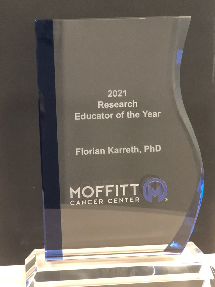 Karreth Lab (@karrethlab) on Twitter photo I am incredibly honored to have been recognized twice at this year's <a href="/MoffittNews/">Moffitt Cancer Center</a> faculty recognition event. A few thoughts... 🧵 I am incredibly honored to have been recognized twice at this year's <a href="/MoffittNews/">Moffitt Cancer Center</a> faculty recognition event. A few thoughts... 🧵