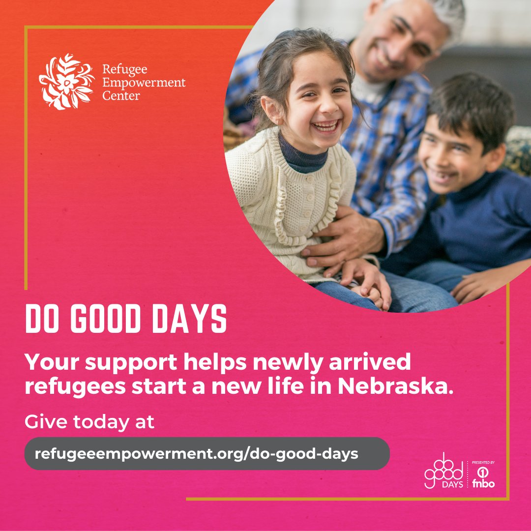 It really does take a village and your support is invaluable to our refugee community. Your support is critical to helping our refugee neighbors begin a new life in Nebraska. 

Make a gift today at refugeeempowerment.org/do-good-days/