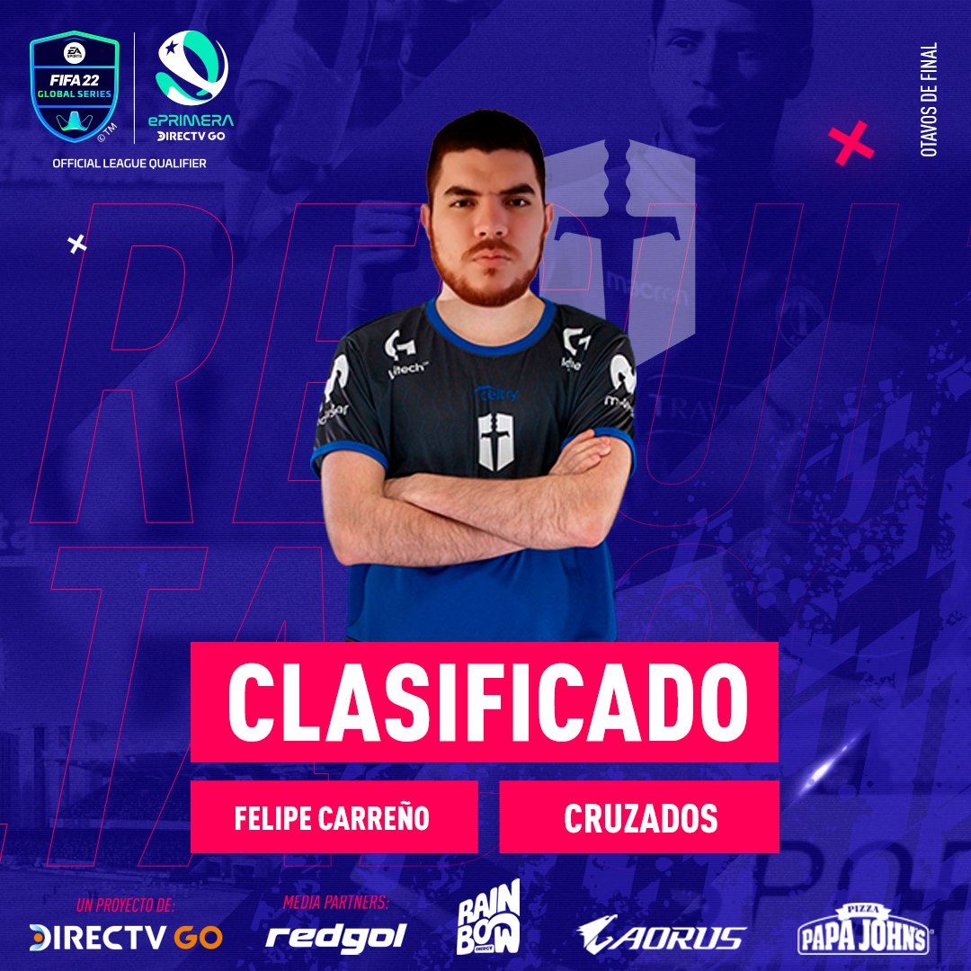 Intensa y emocionante jornada la de hoy, donde tenemos a los últimos clasificados a semis de la 
⚽️🎮#ePrimeraDirectvGo 

Felicitamos a los players por el gran desempeño mostrado hoy. 
¿Quieres ver los resultados?
👉bit.ly/3HRvFfO

 #eSports #Fifa22 #gamer #videojuegos