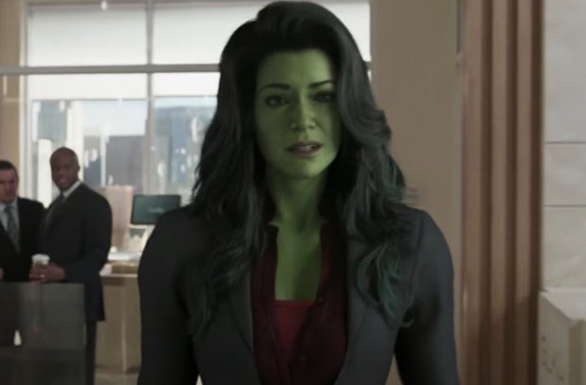 therealsupes's tweet photo. She-Hulk’s CGI will definitely improve before it hits Disney Plus. 

Sometimes when Marvel sends early screeners for episodes the CGI isn’t finished &amp; it’s only a couple weeks out from release. She-Hulk is a couple MONTHS out &amp; is their first show with a fully cgi character. https://t.co/ittIXN6VCo