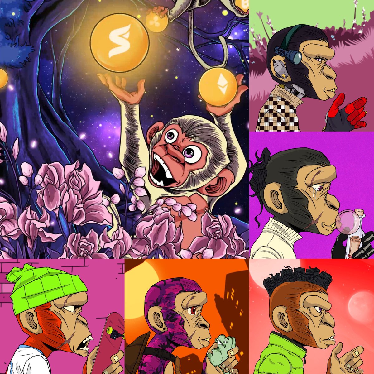 On the eve before the <a href="/ApesRus_io/">ARU (Apes R Us)</a> pool opens, I stand and salute my beautiful army of apes created by <a href="/KatunVisual/">Katun_</a>. May your sacrifice land me a legendary! 🌊🦧❤️🙏🏽