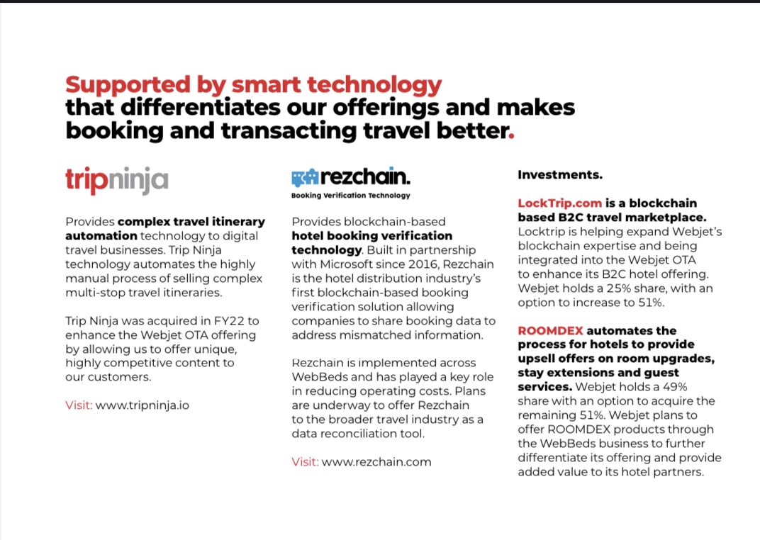 EddiC20's tweet image. #webjet‘s annual report 2022
Investment and integration of #locktrip still on track $LOC $HYDRA #blockchain #travel 

cmsmedia.webjetlimited.com/webjetltd-uplo…
