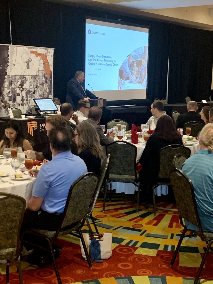 FloridaMedTech's tweet photo. #FMMC2022 closes with Jonathan Eaton @GrantThorntonUS offering critical insights about creating resilient #supplychains in the medtech sector. #Medicaldevices #Floridamedtech https://t.co/GqusRPxGu2