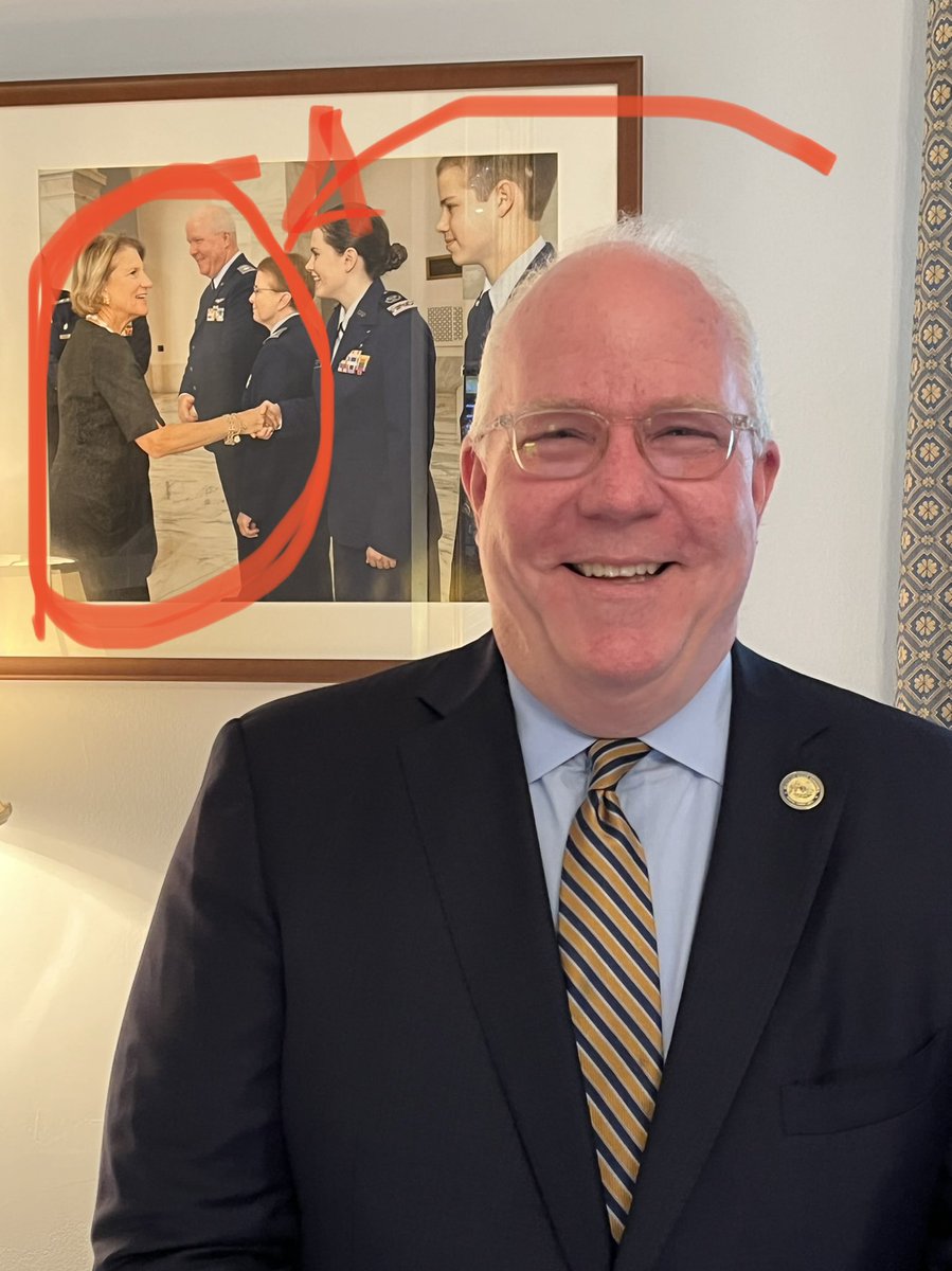 RedChairs11's tweet photo. You know it’s a great day when your @TeamAPCIA client’s photo with the Senator is hanging in her front office. Great to be with @ShelleyCapito and @goherd1982 today! #DCLAD22 https://t.co/AQtnLl3Bn9