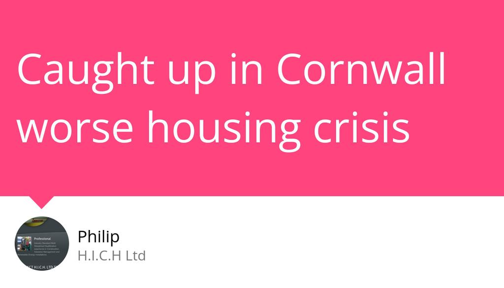 HICH LTD has continually raised the quality standards in the UK property survey market.

Read the full article: Caught up in Cornwall worse housing crisis
▸ lttr.ai/xAJv

#insurance #property #surveyor #EndNoFaultEvictions #LegallyEvictTenants #PropertySurveyMarket