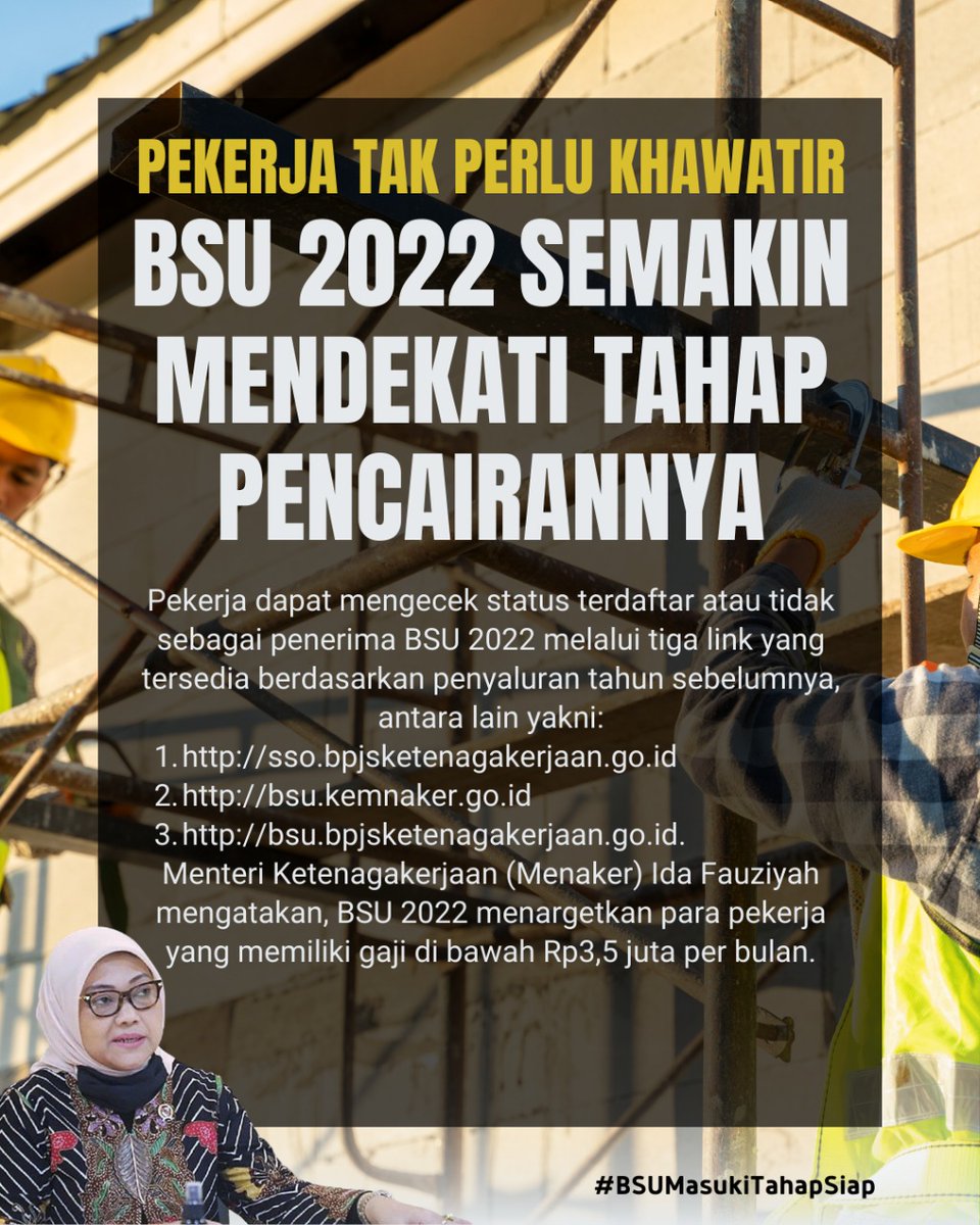 D_3l4's tweet photo. #BSUMasukiTahapSiap
Pencairan BSU merupakan upaya pemerintah dalam menyelesaikan permasalah ekonomi di Indonesia https://t.co/wDSaqKppbG