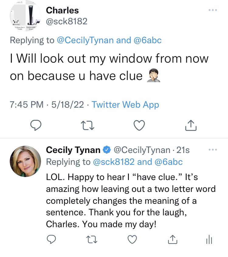 Cecily Tynan on X: Public service announcement: if you want to troll your  local meteorologist, proofread your tweets! #IHaveClue   / X