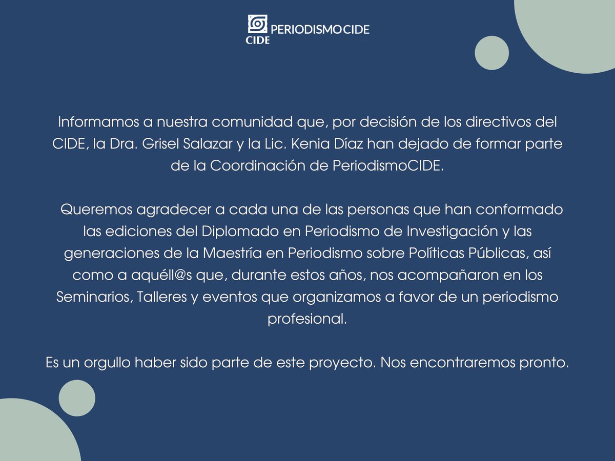 PERIODISMO CIDE tweet media