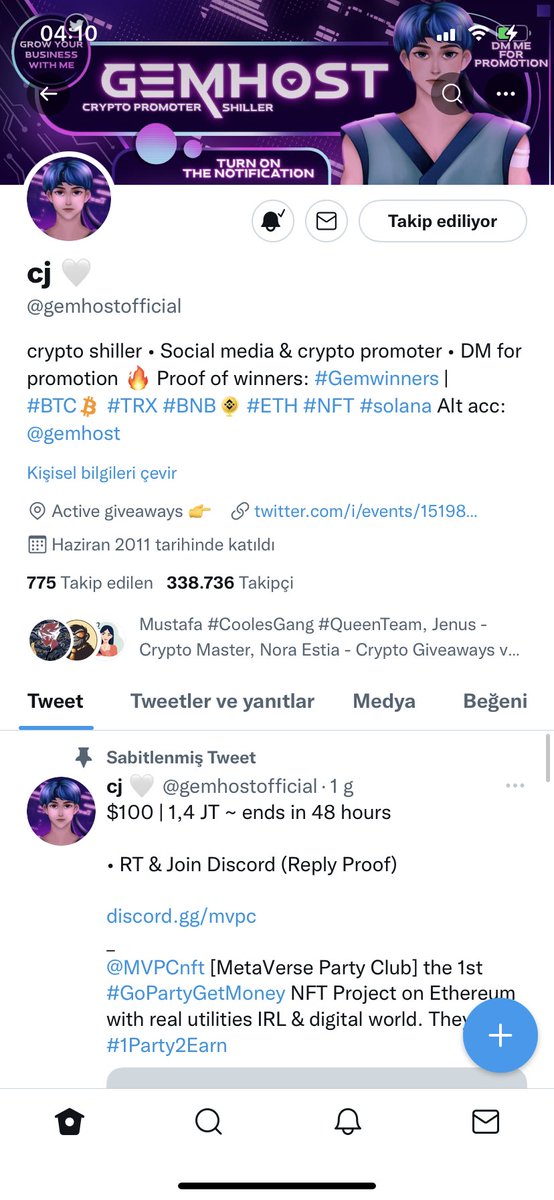 Coincinizz11's tweet photo. @gemhostofficial https://t.co/keTROd0wbL