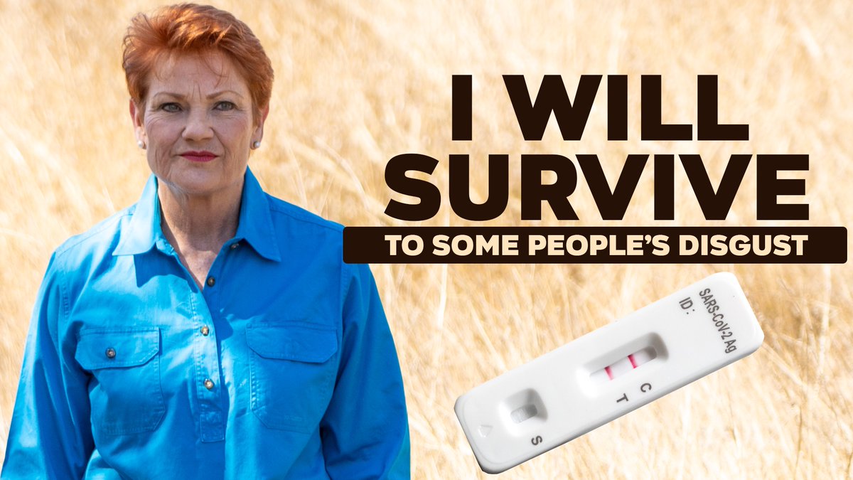 PaulineHansonOz's tweet image. I can confirm I am at home self-isolating after testing positive for COVID.

I thank all of those people who have sent their well wishes, and I look forward to disappointing all of those who hope that I drop dead. -PH