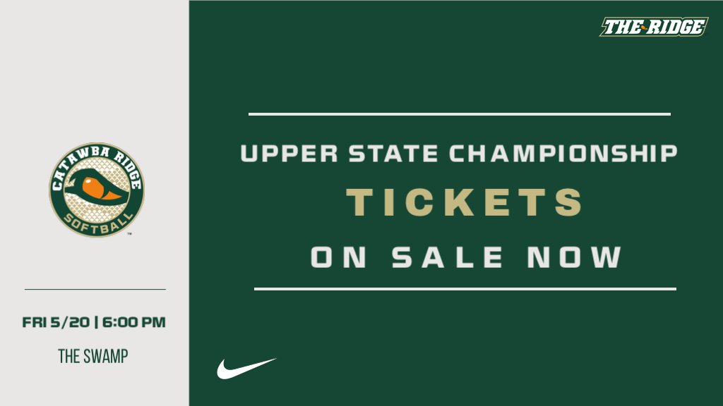 🐍🥎 UPPER STATE CHAMPIONSHIP 🥎🐍
TICKETS ON SALE NOW
🆚 <a href="/YorkSoftball1/">York Softball</a>
📆 Friday 5/20
⏰ 6:00 PM
🎟 gofan.co/app/events/618…
<a href="/CatawbaRidge/">CatawbaRidge</a> #BeTheWHY