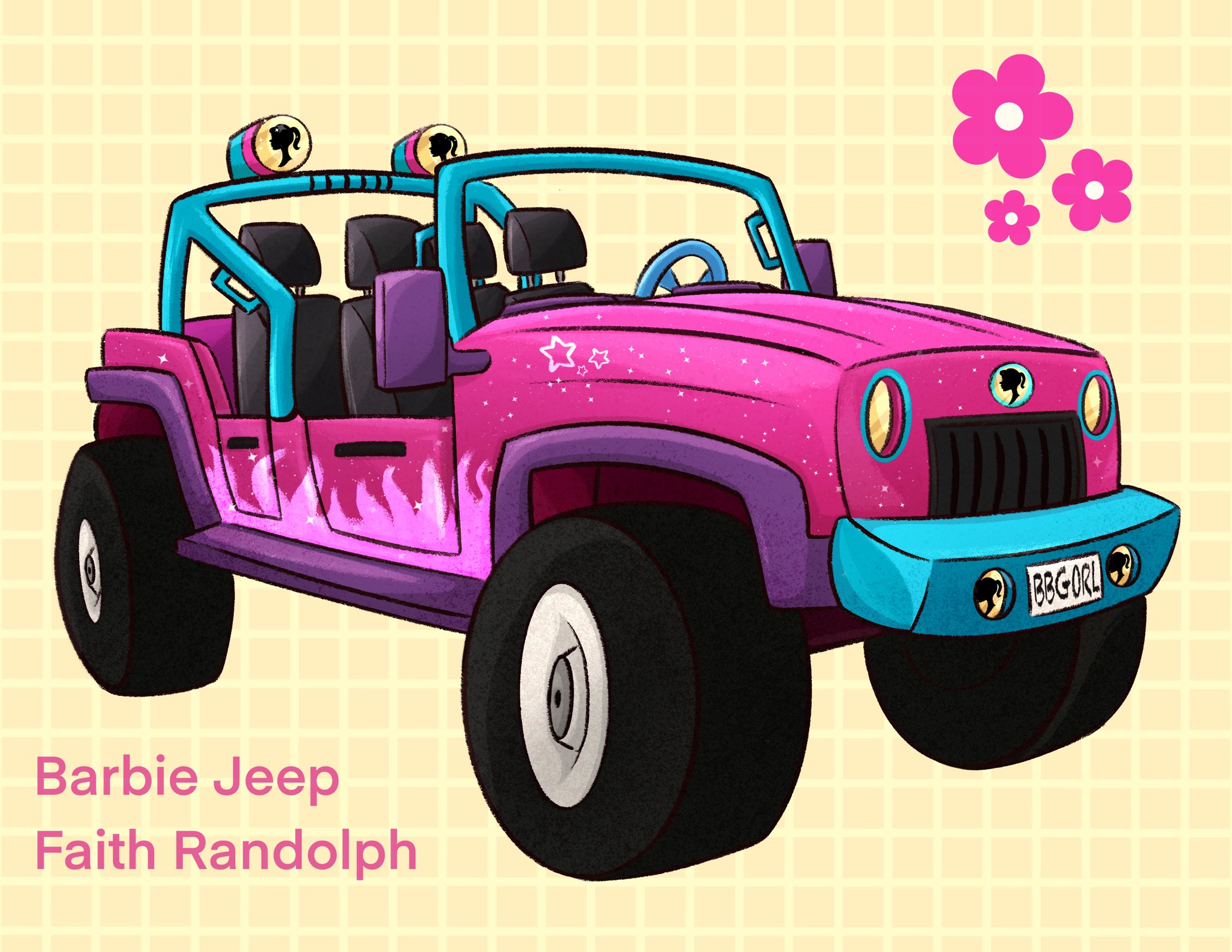 pink barbie jeep