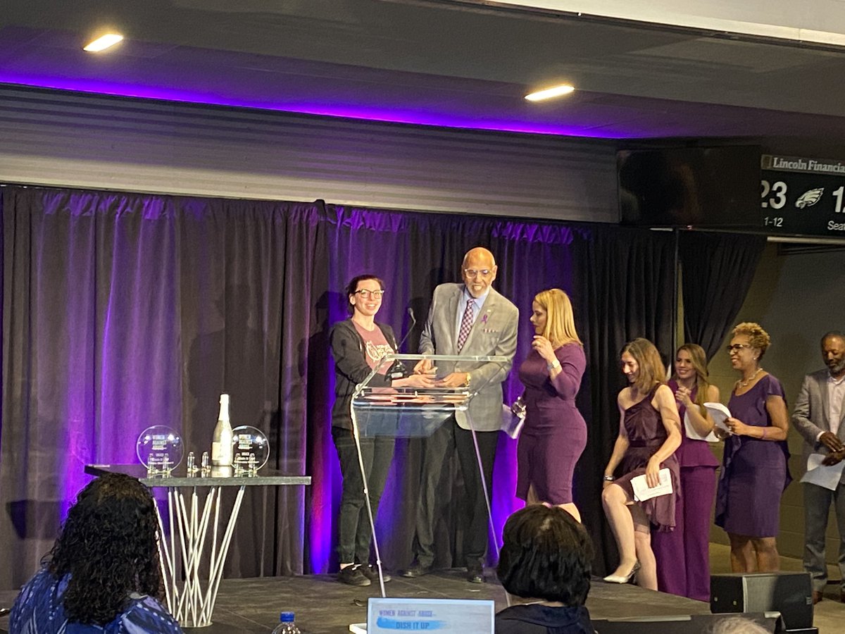 WomenAgnstAbuse's tweet photo. Congrats to the winners of #DishItUp - La Colombe’s Julie Kline (Purple Dish winner) @FoodieHallNJ ‘s Georgeann Leaming (Purple Dish Honorable Mention) &amp; Fiore’s Justine MacNeil (Purple Dish winner). We don't envy the tough decision our judging panel had to make this evening. 1/2 https://t.co/nIheklDAZj