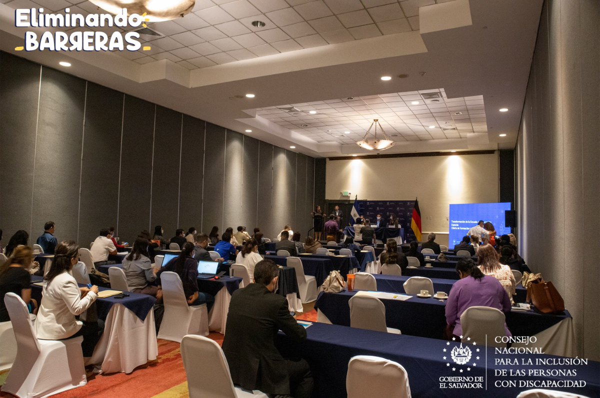 CONAIPD's tweet photo. Este día el @CONAIPD asistió a la presentación de la iniciativa de Transformación Educativa de las Escuelas de Educación Especial a nivel nacional; un esfuerzo de @EducacionSV y el Gobierno de El Salvador  para desarrollar competencias en el sistema educativo.
#EliminandoBarreras https://t.co/QB1uPvQzOw