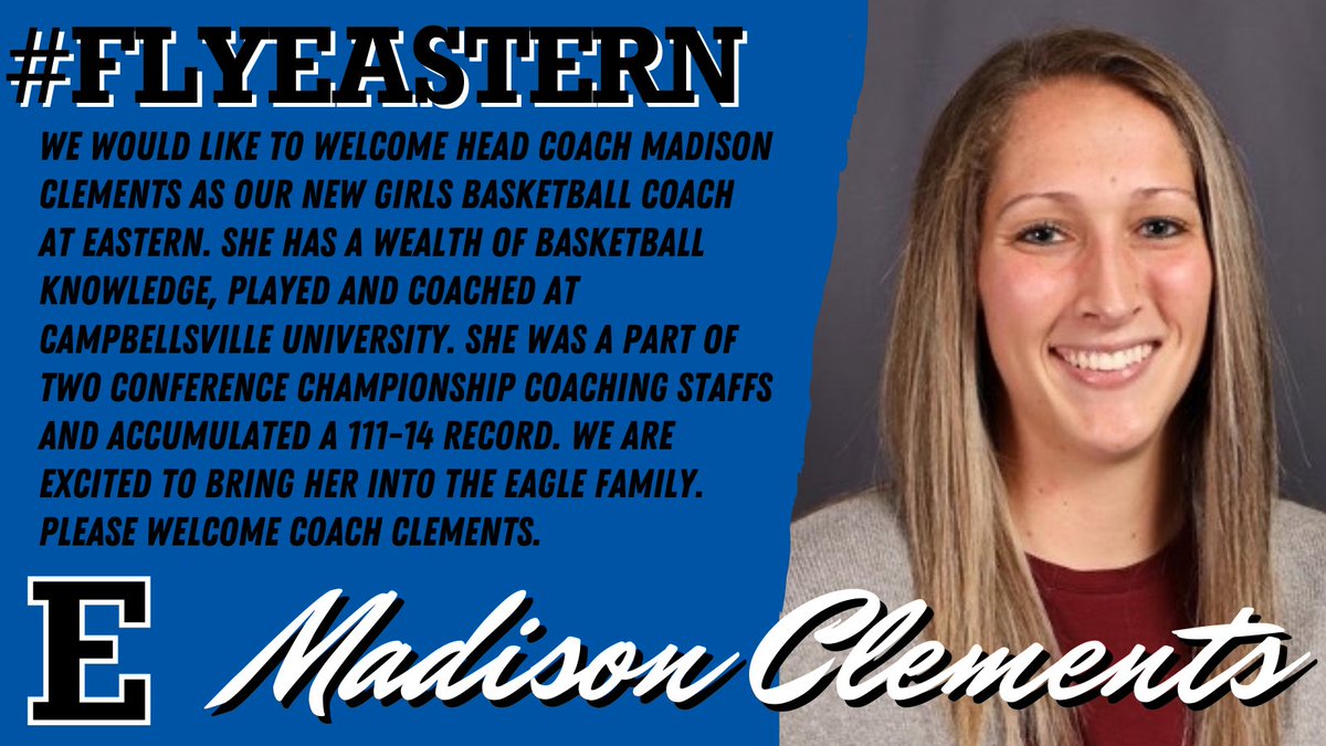 Please welcome Coach Clements. #FlyEastern